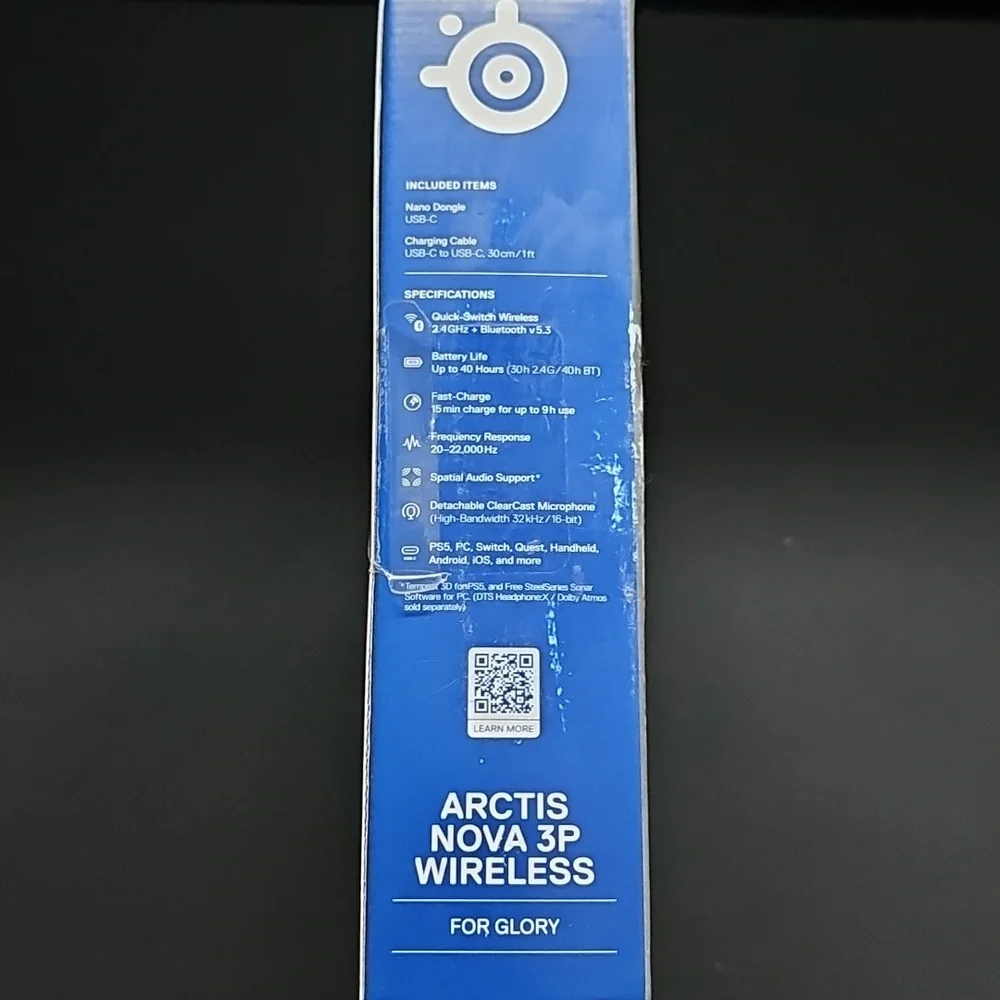 New SteelSeries Arctis Nova 3P Wireless Headset In White